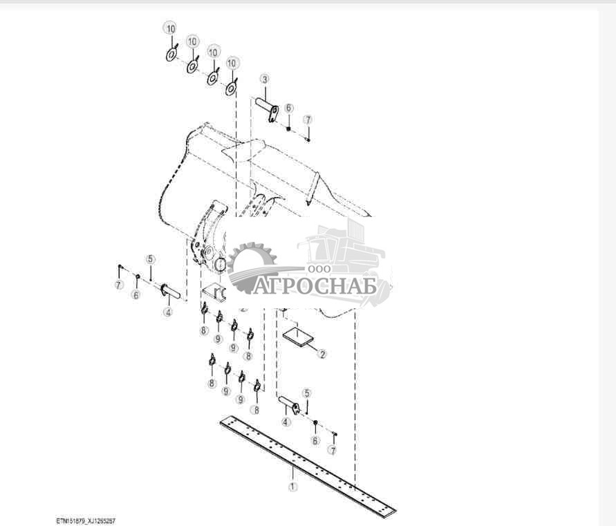 Pin-On Bucket 2.9 m? (3.75 yd?) 